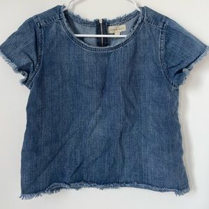Denim top cropped
